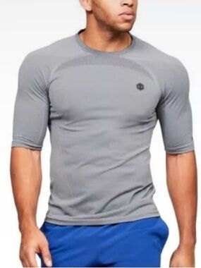 Under Armour UA Rush HG Seamless Compression Top in light grey 🆕
